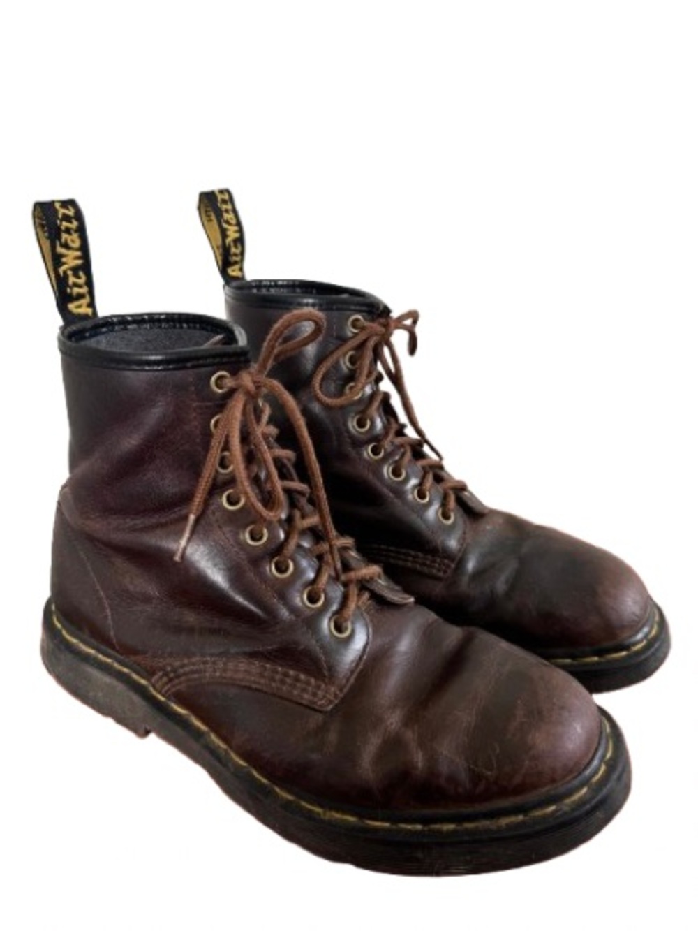 Dr. Martens Snowplow Combat Boots In Cocoa Brown Leather Unisex 24038